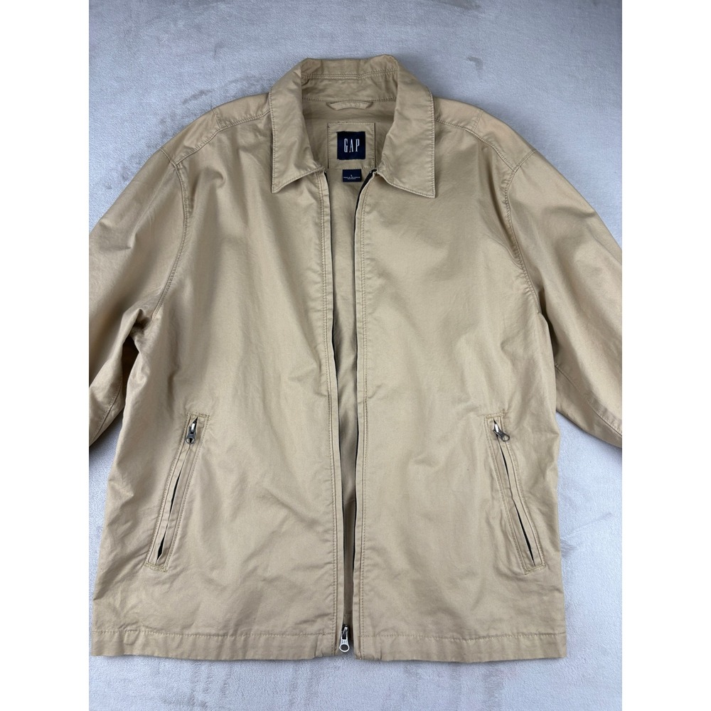 GAP Vintage Mens Barn Jacket Tan Cotton Zip Up Vintage 2004 Large 247222 - Picture 2 of 9